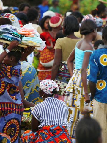 Busy African Market