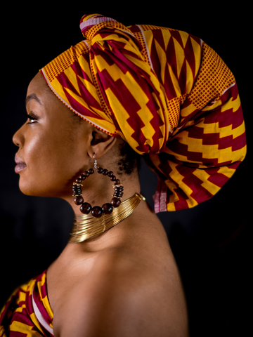 Woman with Kente Turban