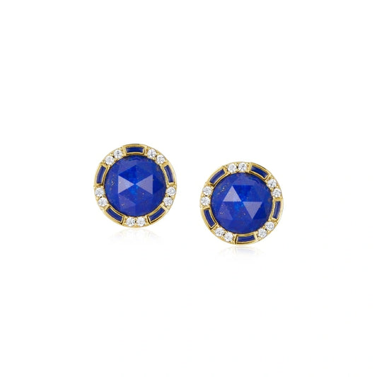 Natural Blue Sodalite Silver Earrings - AZUREA
