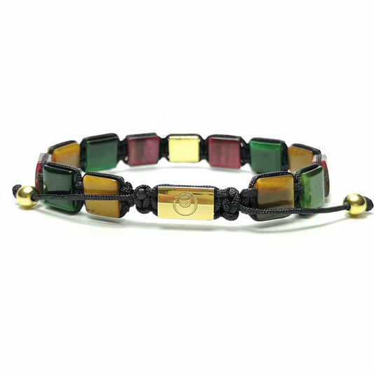 Men's Flatbead Bracelet, 10mm Tigerite - Griffith