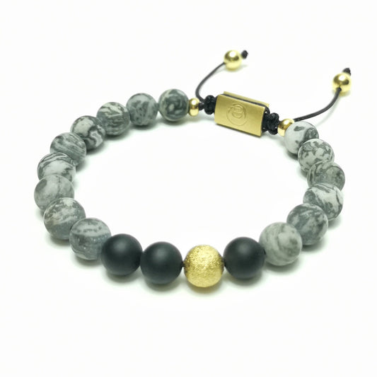 Men's Beaded Bracelet, 8mm Picasso Jasper - Hope Hill