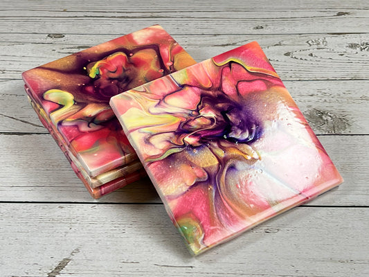 Acrylic Pour Coasters  Set of 4 – Made By The Millers