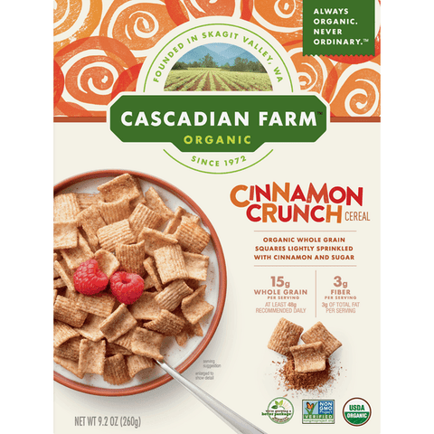 Cascadian Farm Organic Granola Bars, Cinnamon Apple, No Added Sugar 5-1.2  oz