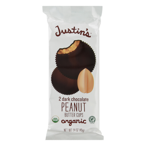 Justin's Organic Dark Chocolate Almond Butter Cups, 2 count, 1.4