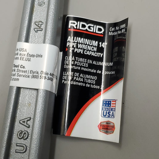 RIDGID Aluminum 14" Pipe Wrench 31095 814 (New)