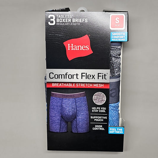 HANES Tagless Boxer Briefs Men's Size L 36-38 6-Pk Comfort Flex Fit S –  PayWut