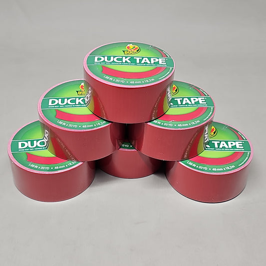 SHURTAPE DUCK TAPE 6 Rolls of Pink Duct Tape 1.88 X 20 YD 283876