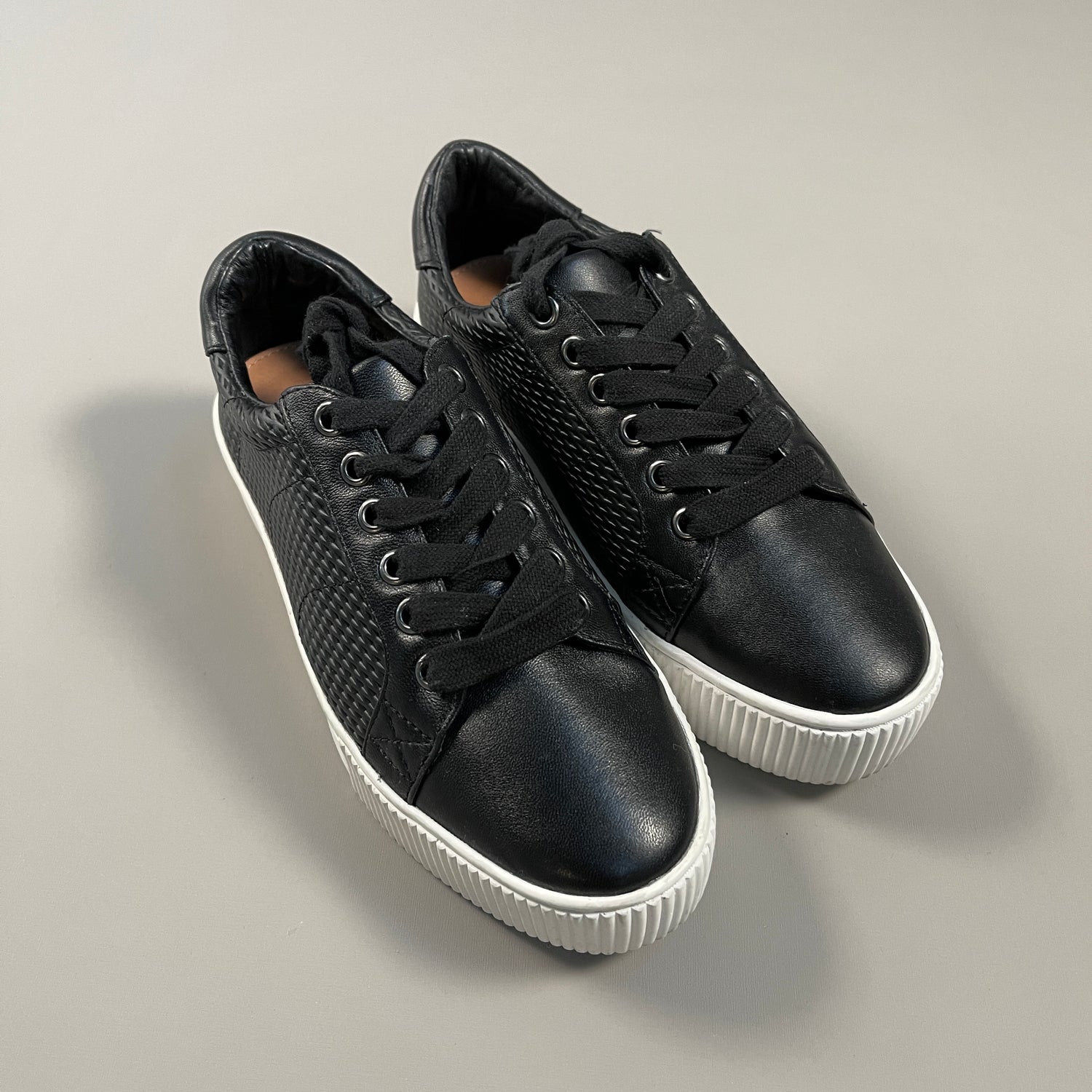 HALOGEN Leather Platform Lace Up Sneaker Shoes Women's Sz  Black ( –  PayWut