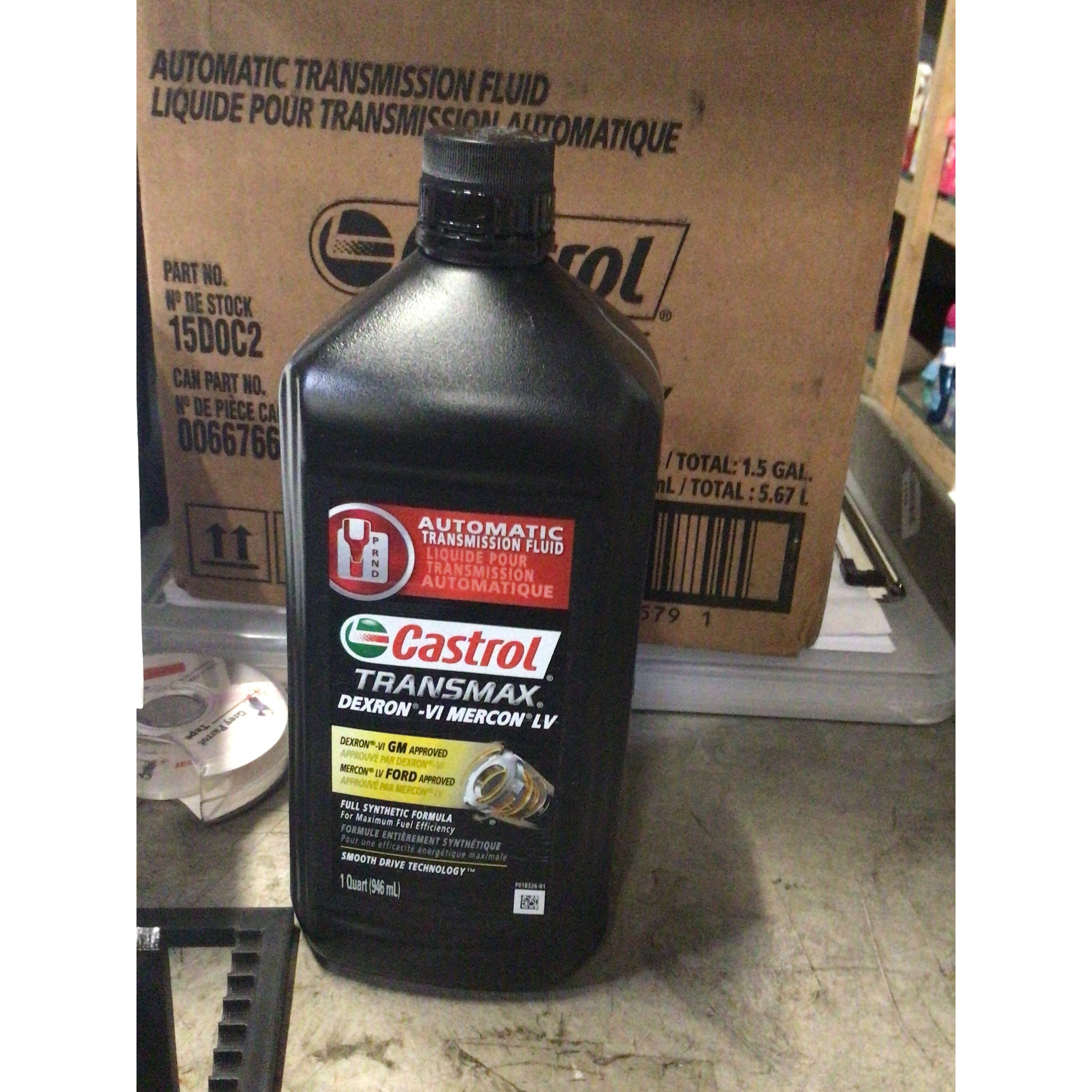 Castrol 15D0C2 - Transmax Full-Synthetic Dexron-VI/Mercon-LV Automatic  Transmission Fluid