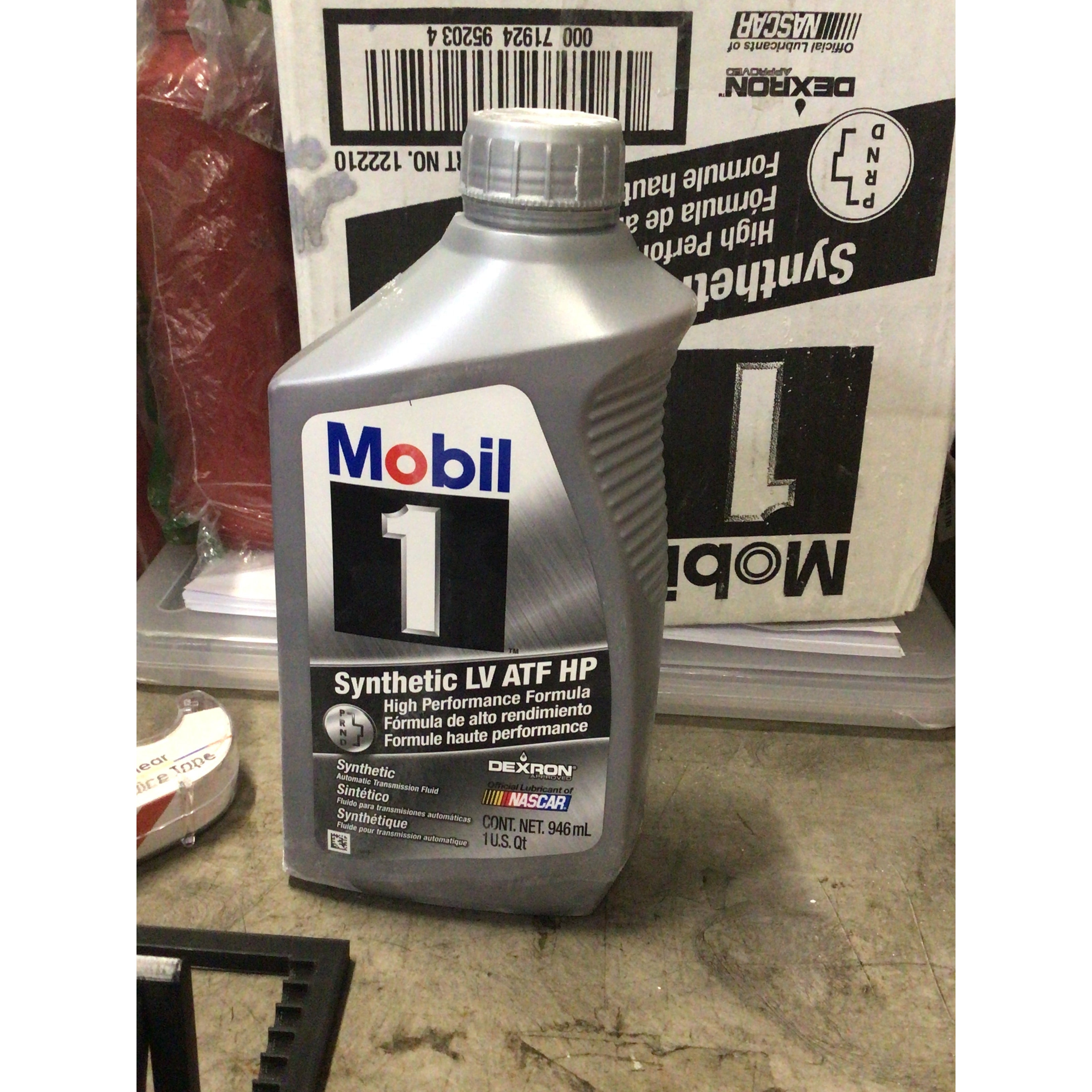 3 Cases of Mobil 1 Synthetic LV ATF HP Automatic Transmission Fluid 1-qt.  Bottles, Autumn Oil, Lubricants and Greases - All New!