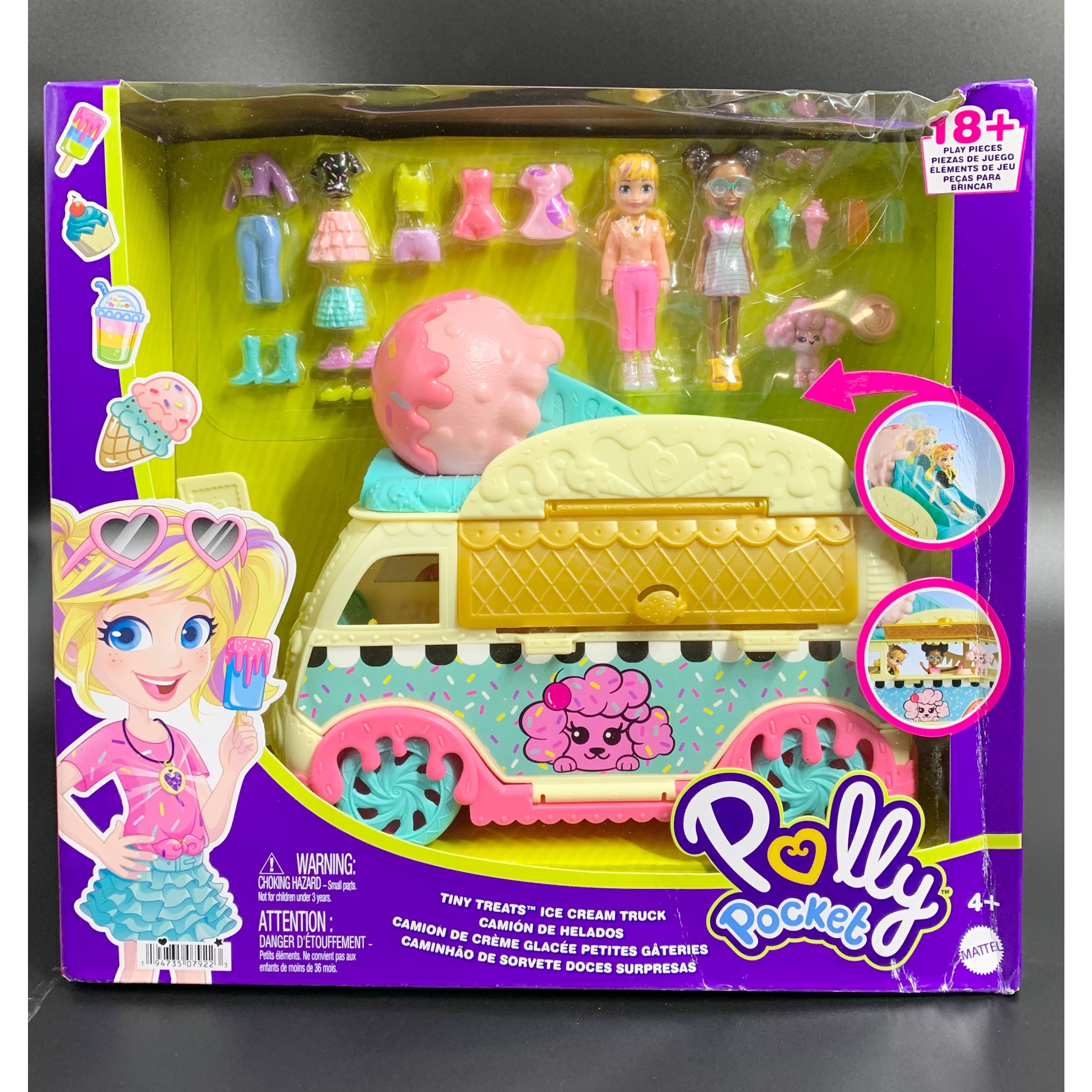 Polly Pocket Mattel Caminhão De Sorvetes