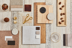 Lay your floor sample out with the different decor items in your home