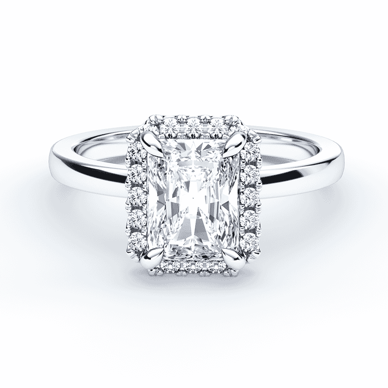 Duet Halo Oval Cut Engagement Ring