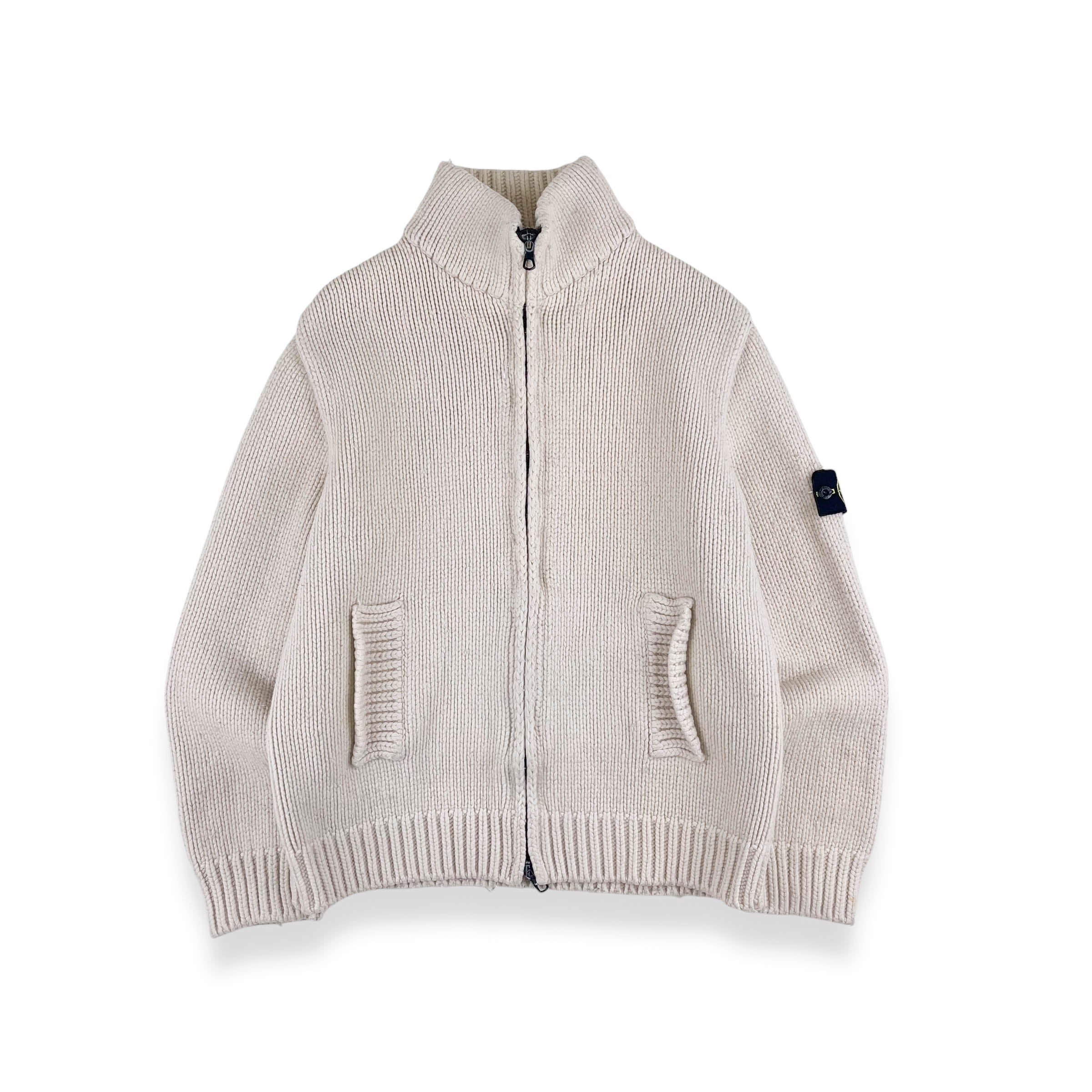 Image of Vintage Stone Island Heavy Knit Jacket (L)