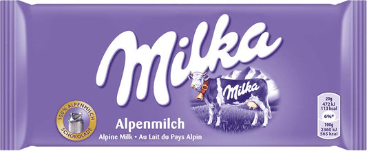 Milka Chocolate with Caramel and Milk Cream, 100g – Parthenon Foods