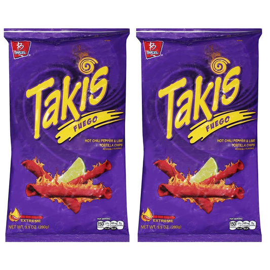 Takis Fuego Hot Chili Pepper & Lime Tortilla Chips 28gm – Choco Town