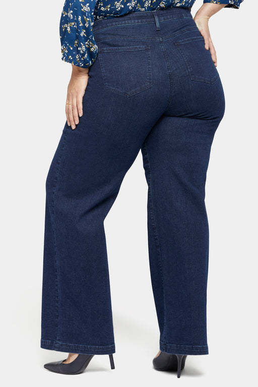 Pull-On Teresa Wide Leg Jeans In Plus Size Sculpt-Her™ Collection -  Crystalline Blue