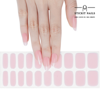 Natural Pink Semi-cured Gel Nail Wraps– STICKIT Nails