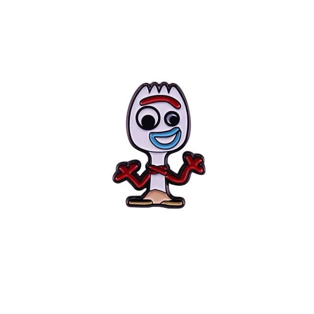 forky enamel pin