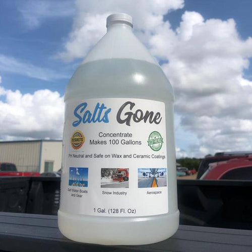 Use Salts Gone all over your boat/vehicle fabrics. Yes it does it job, Salt  Gone 