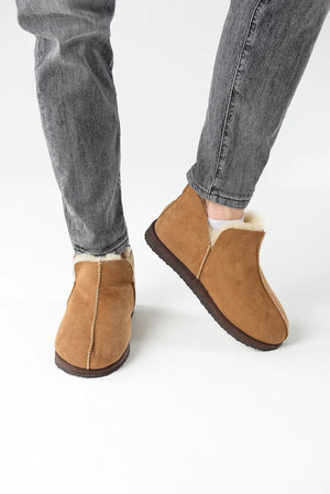Unisex Sheepskin UGG Slippers in Brown color - MerinoMood