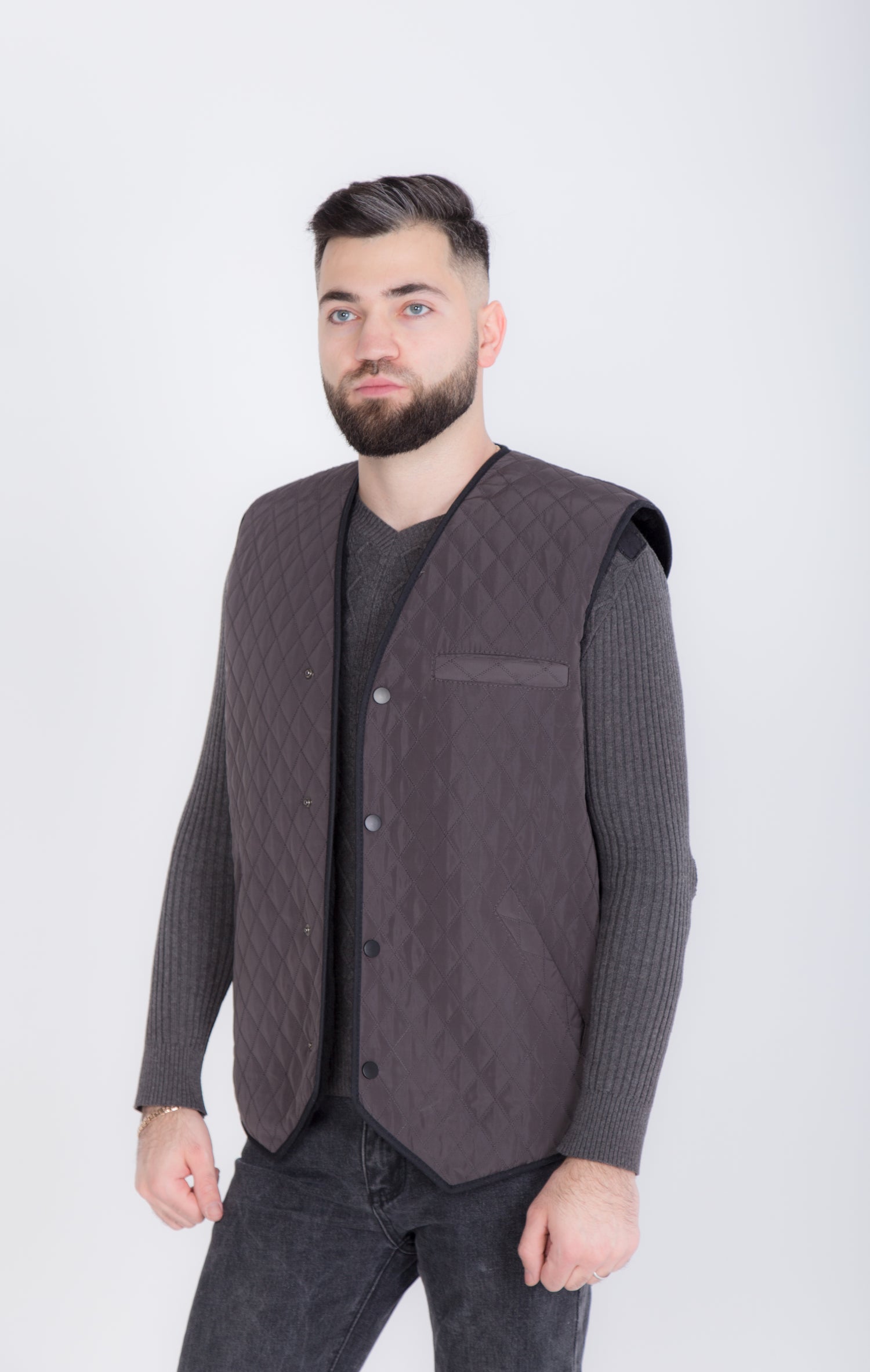 men's sleeveless suit jacket