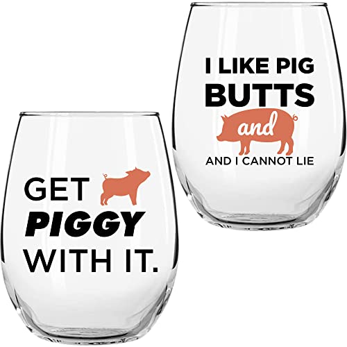 Udderly Fabulous Stemless Wine Glass - Funny Cute Cow Gifts for Women -  bevvee