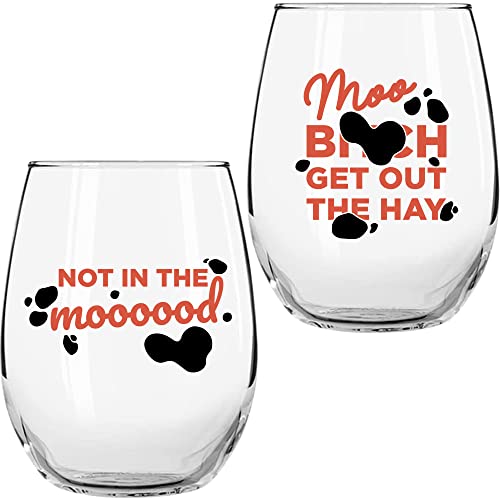 Don't Give a Cluck - Stemless Chicken Wine Glass for Women - Cute Funn -  bevvee