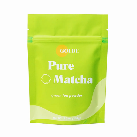 A pouch of Pure Matcha from Golde.