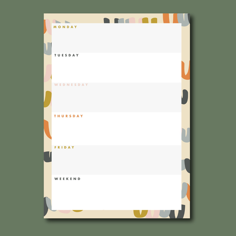 Happy Illustration Weekly Notepad, Godly Gorgeous, $15