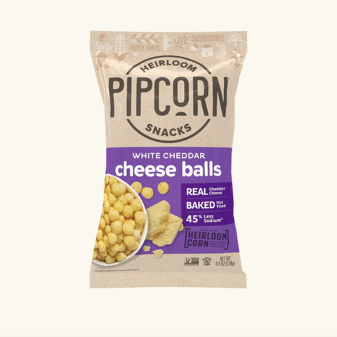 White Cheddar Cheese Balls, Pipcorn, $20