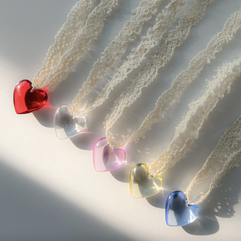Mini Aura Heart Necklace, Buttercup Studio