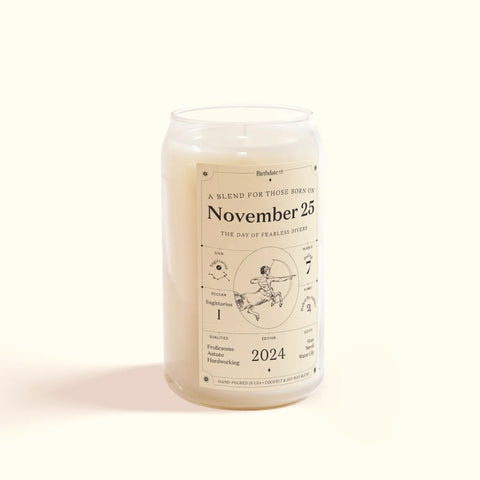 A Birthdate Candle from Birthdate Co., dated November 25.