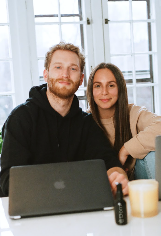 Sam and Adam Levinson, co-founders of Dom, an organic hand sanitizer brand