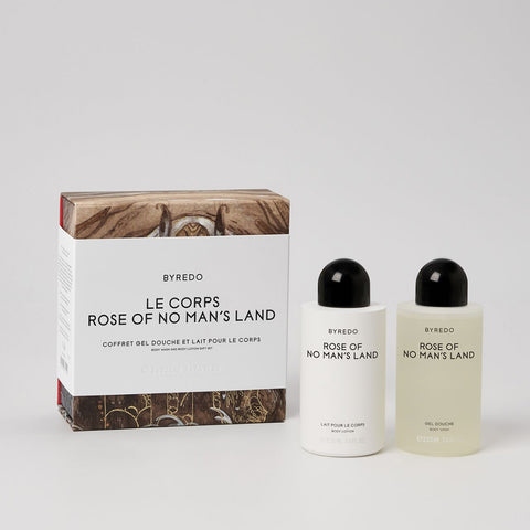 A body lotion and body wash in the scent Rose of No Man’s Land from Byredo.