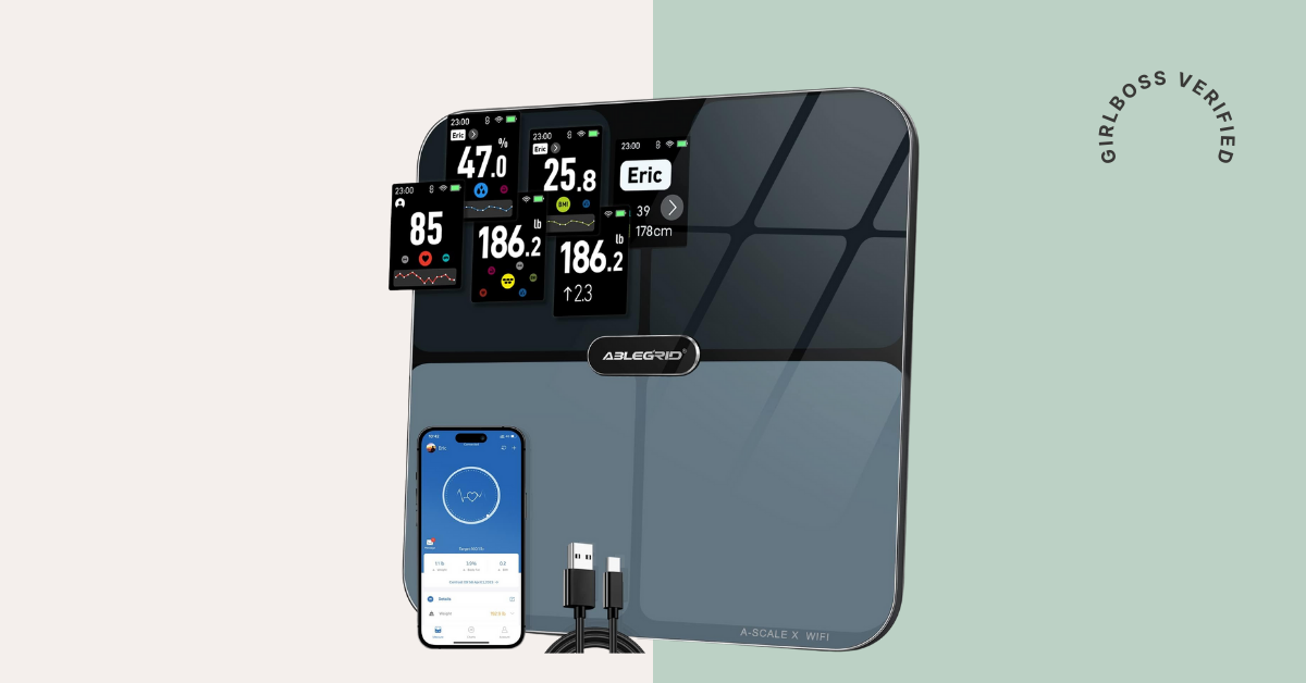  ABLEGRID Body Fat Scale,Smart WiFi Digital Bathroom