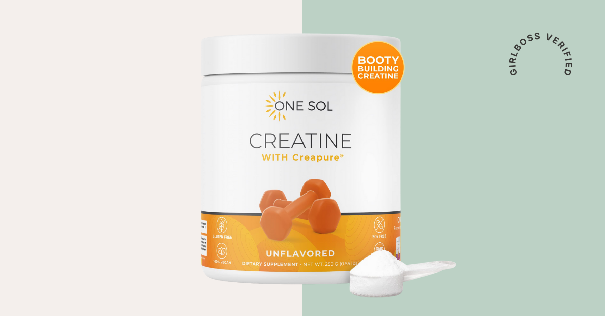 One Sol Creatine for Women Booty Gain, All Natural Women's Creatine Powder  with Creapure, Increase Lean Muscle Mass, Reduce Recovery Time, Promotes