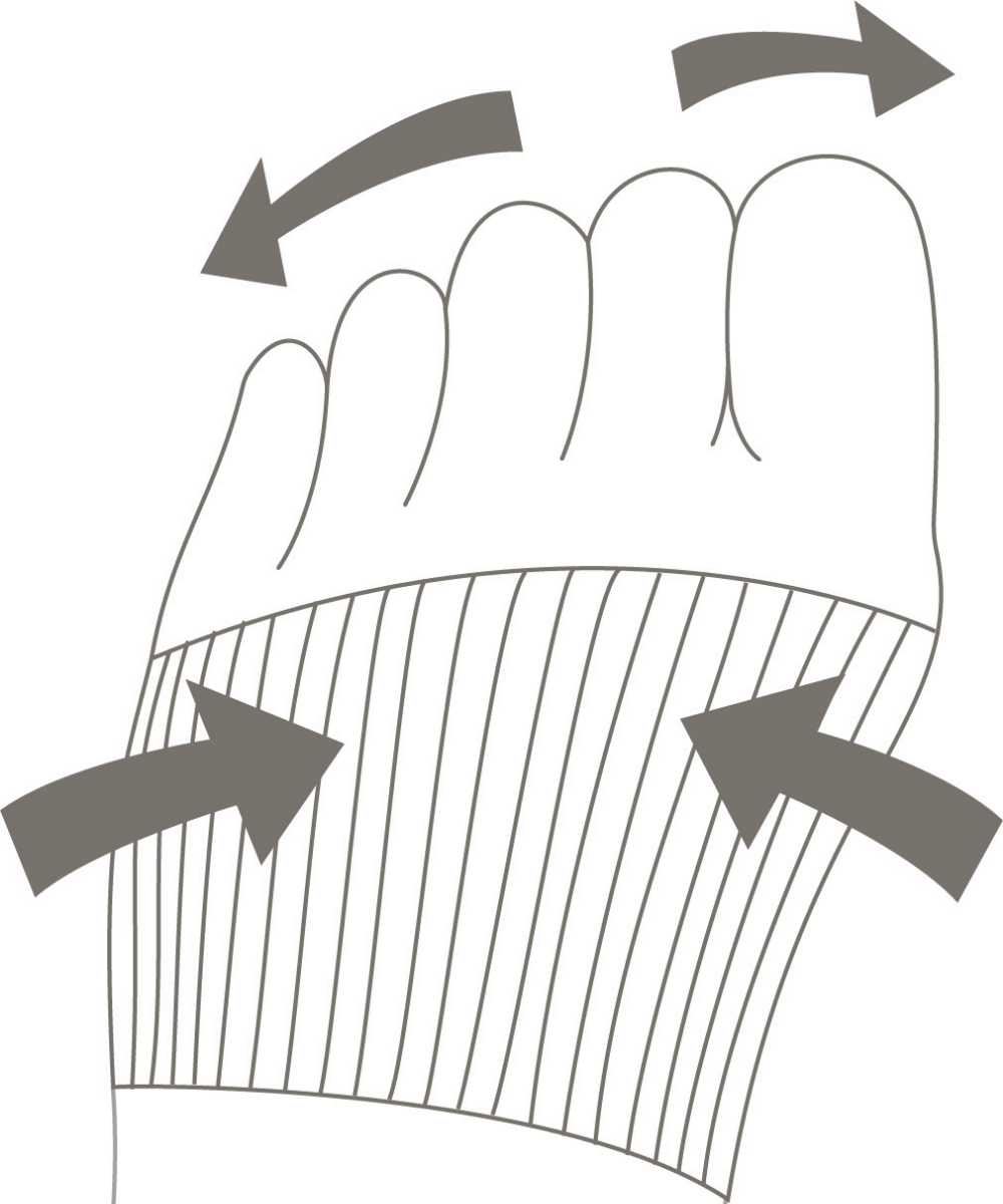 Hallux Valgus prsti Diagram: Kompresija na sprednjem delu stopala