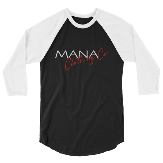 Mana Baseball Tee (Raglan) - Black - MTG Pro Shop