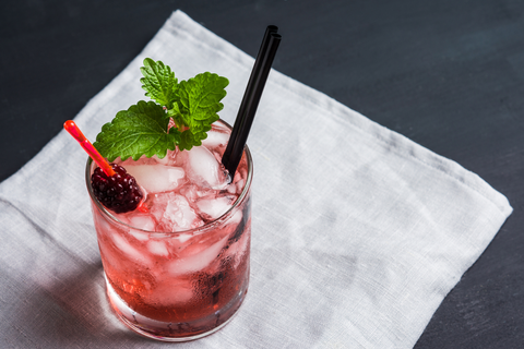 Blackberry and Champagne cocktail