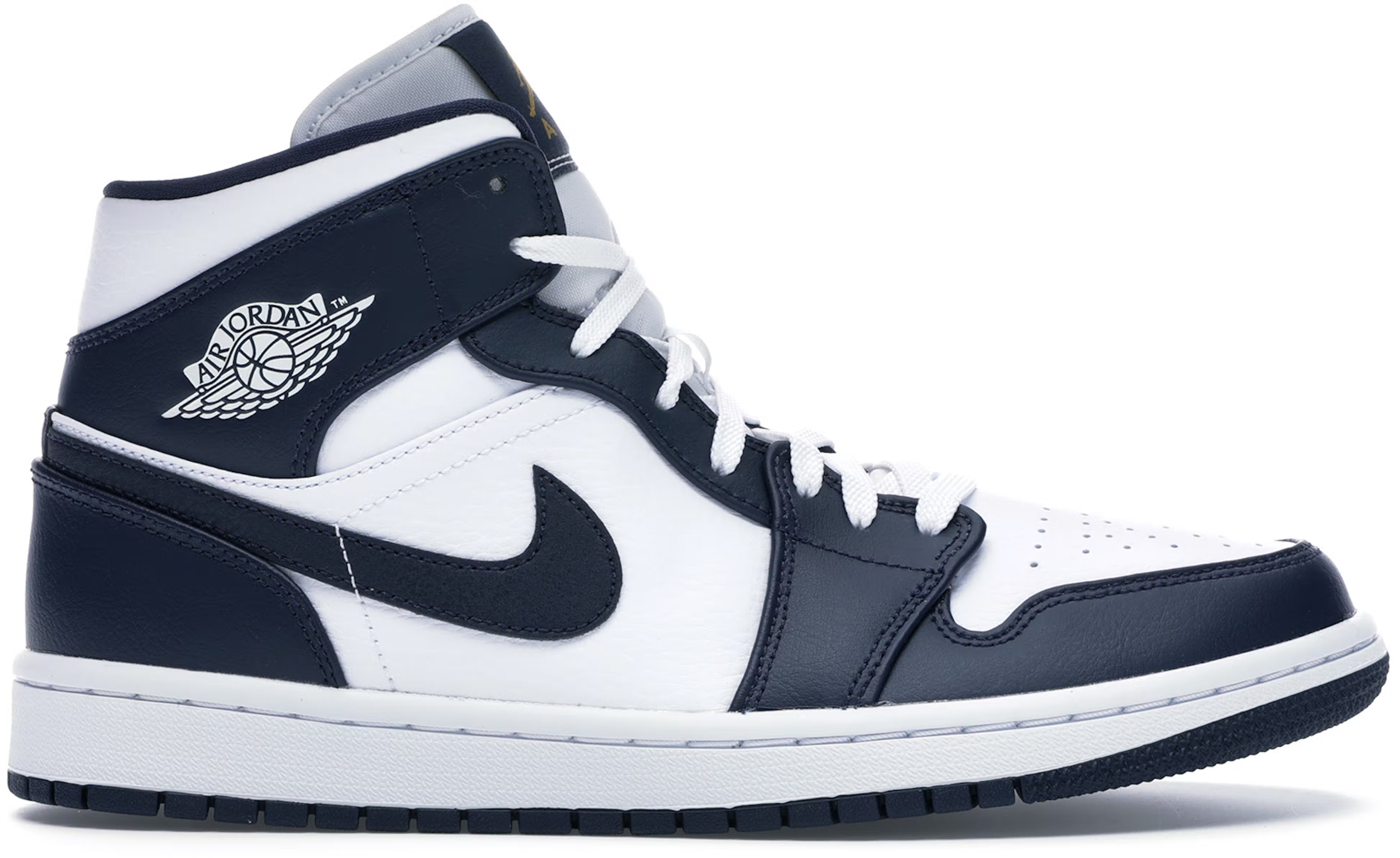 air jordan 1 mid white metallic gold obsidian