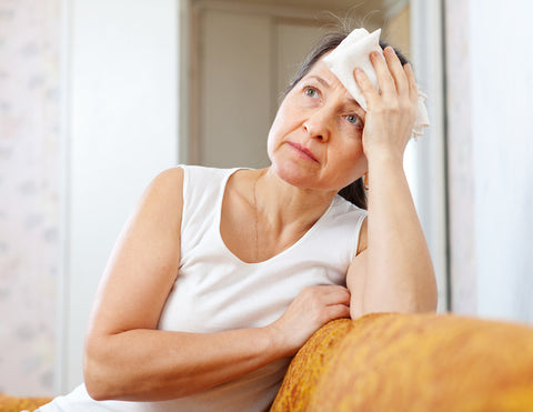 menopause symptom mature lady hot flashes