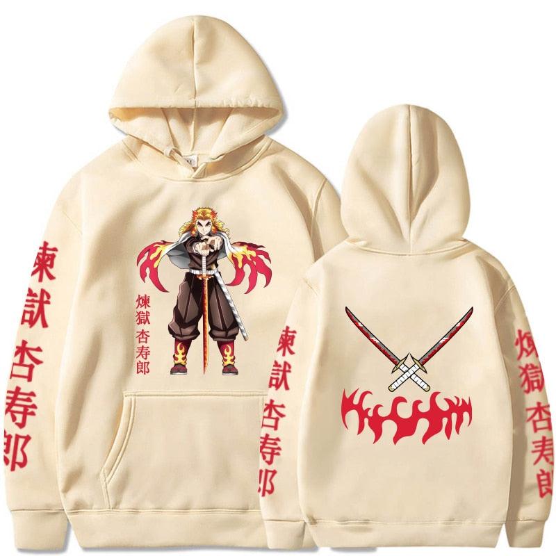 Rengoku Kyoujuro Demon Slayer Hoodie5 Color Variants Kuumiko