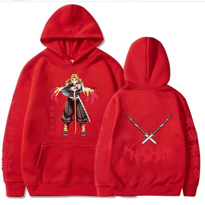 Rengoku Kyoujuro Demon Slayer Hoodie5 Color Variants Kuumiko