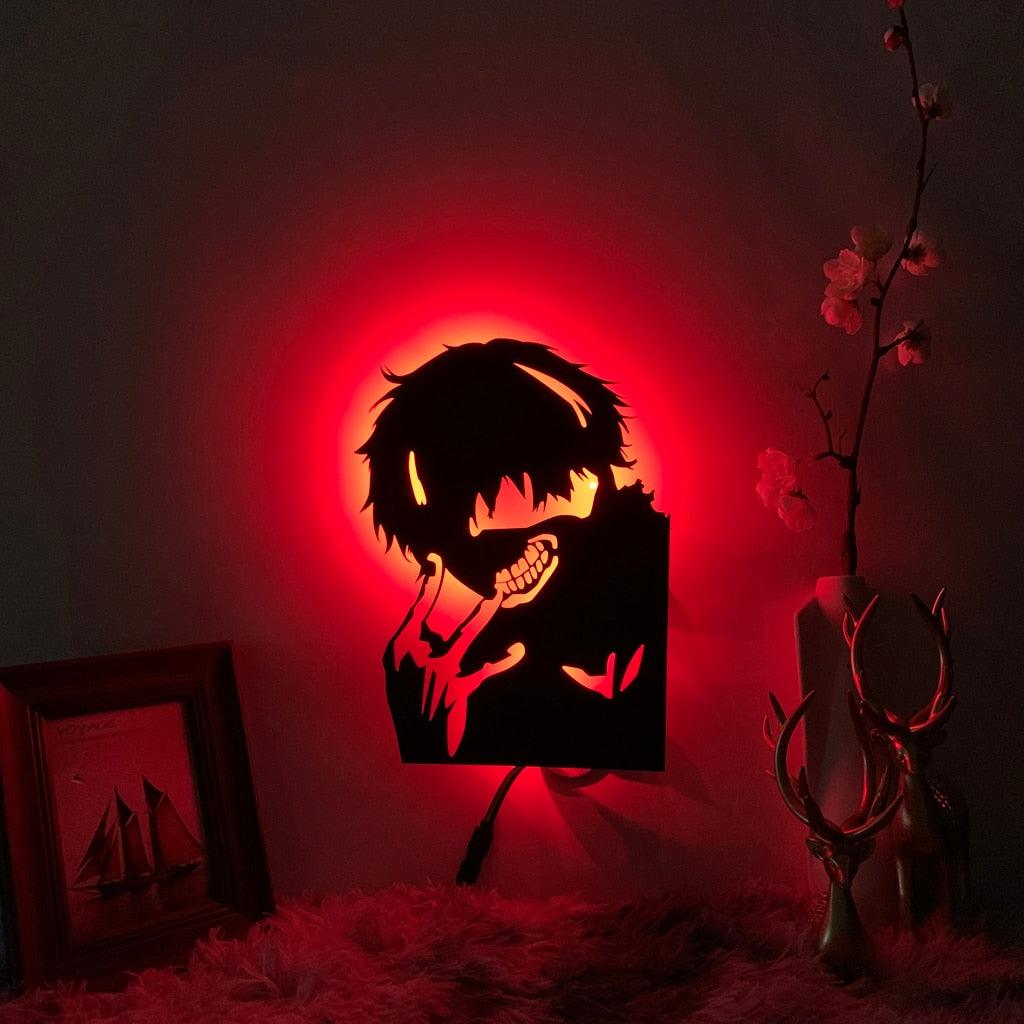 Tokyo Ghoul Ken Kaneki Silhouette Wall Lamp Kuumiko