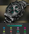 Military Waterproof Outdoor Wrist Analog&amp;Digital Quartz Watch Big Dial Stopwatch