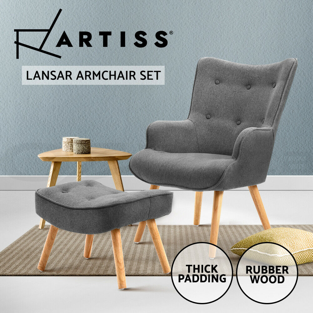 artiss grey armchair