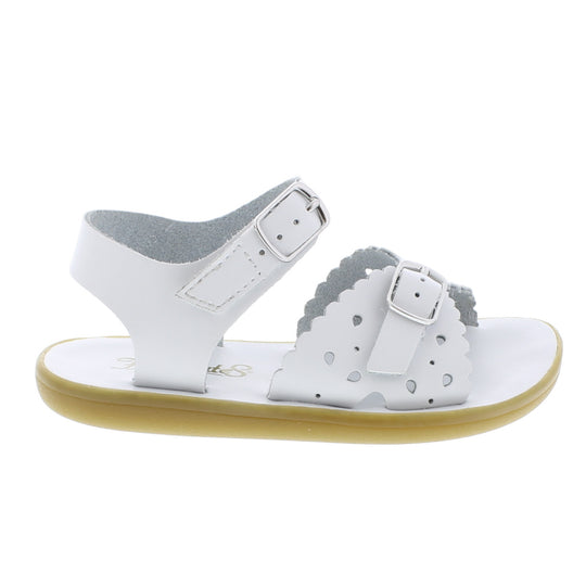 Ariel Footmates Velcro Sandal, White – Magpies Mount Juliet