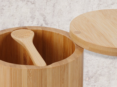 Bamboo Salt and Pepper Bowl Box Cellar