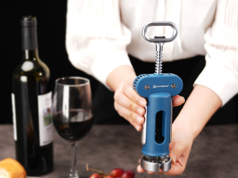 3 in 1 Wine Bottle Opener, Wing Corkscrew with Foil Cutter